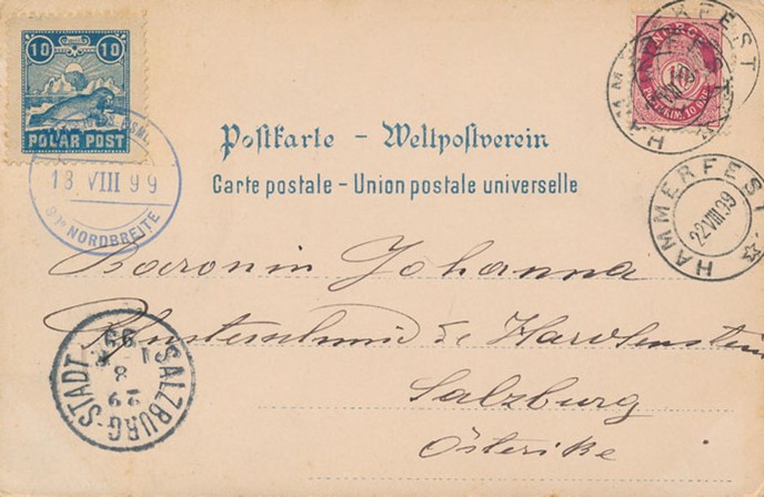 Recto de la carte postale pour Saltzbourg.